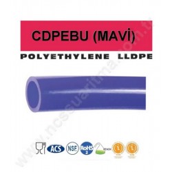 CDC 1 Metre 1/4 inç PE Mavi Hortum  