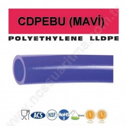 CDC 1 Metre 1/4 inç PE Mavi Hortum  