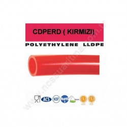 CDC 1 Metre 3/8 İnç PE Kırmızı Hortum  