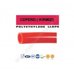 CDC 1 Metre uzunluğunda 1/4 İnç PE Kırmızı Hortum 