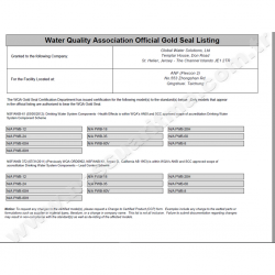 Purefer 10 inç NSF Onaylı 5li RO kartuş filtre seti Purefer 10 inç NSF Onaylı 5li RO kartuş filtre seti