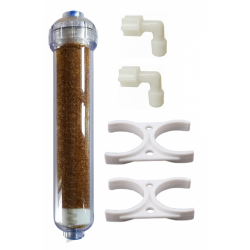 10 İnç inline doldurulabilir şeffaf kaplı Deiyonize saf su filtresi