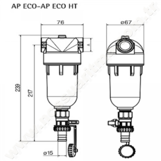 AQUA AP-ECO HOT Yıkanabilir sıcak su filtresi