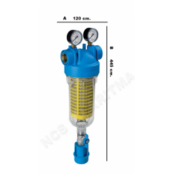 Atlas HYDRA M 1 İnç Ters Yıkama Vanalı Filtre Housingi Atlas HYDRA M 1 İnç Ters Yıkama Vanalı Filtre Housingi