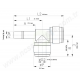 CDC HSJ 1/4 İnç Yandan boru çıkışlı T Konnektör
