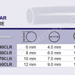CDC 1 metre uzunluğunda 12 mm'lik PE Natural şeffaf hortum