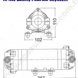 Fluxtek HF-50L 48 Volt RO Su Arıtma Basınç Pompası