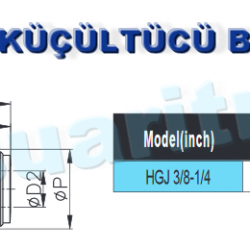 CDC 3/8 İnç sap 1/4 inç hortum girişli küçültücü redüksiyon CDC 3/8 İnç sap 1/4 inç hortum girişli küçültücü redüksiyon