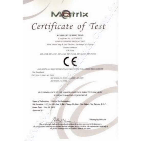 Comtech EW Serisi PP 1 mikron sediment filtre