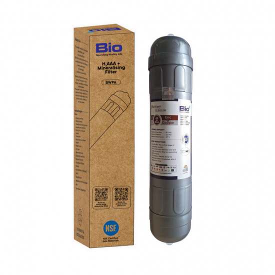 Bio+ 11 İnç pH 9 Alkali Çinko ve Bakır Mineralli Su Filtresi