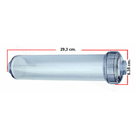 12 inç İnline doldurulabilir Şeffaf filtre kabı
