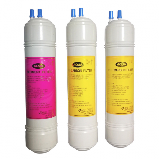 Aqua 3lü 12 İnç inline U tip çubuklu filtre seti Aqua 3lü 12 İnç inline U tip çubuklu filtre seti