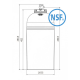 NCS Aro Triplex Değiştirilebilir Diyaframlı Plastik RO tankı