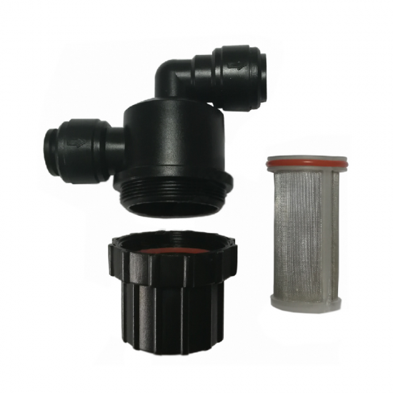 CDC 10 mm giriş çıkışlı paslanmaz çelik elekli mini filtre