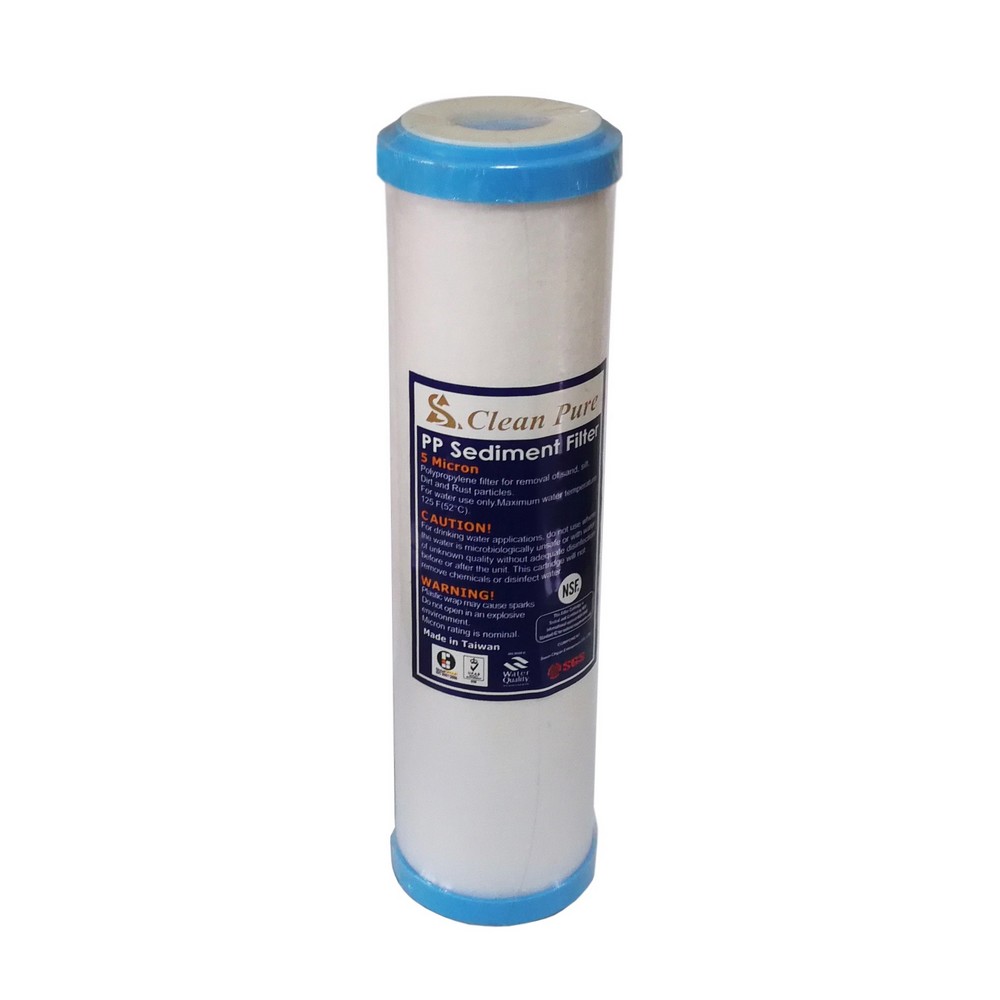 Clean Pure Filter Clean Pure 10 İnç 5 mikron kapaklı spun sediment filtre