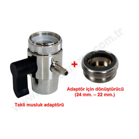 Tekli Musluk Ağzı Adaptörü + Metal Dönüştürücüsü