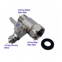Su Arıtmalar için 1/2 inç vanalı hat alma adaptörü