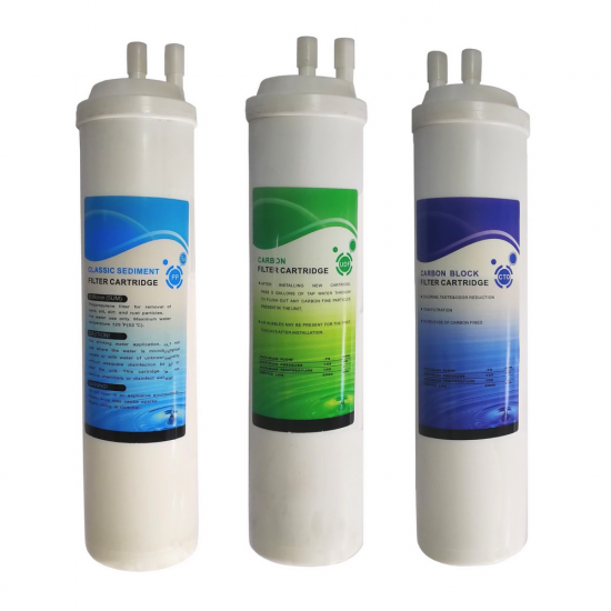 Fluxtek 12 İnç inline HSF çubuklu tip 3lü filtre takımı Fluxtek 12 İnç inline HSF çubuklu tip 3lü filtre takımı
