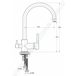 GPD MAR70 Arıtma Çıkışlı Eviye Bataryası GPD MAR70 Arıtma Çıkışlı Eviye Bataryası