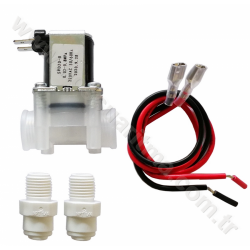 Lefoo 1/4 inç 220 Volt AC Plastik Solenoid Vana Lefoo 1/4 inç 220 Volt AC Plastik Solenoid Vana