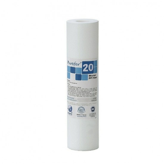 Purefer 20 İnç 5 mikron kartuş PP sediment filtre Purefer 20 İnç 5 mikron kartuş PP sediment filtre
